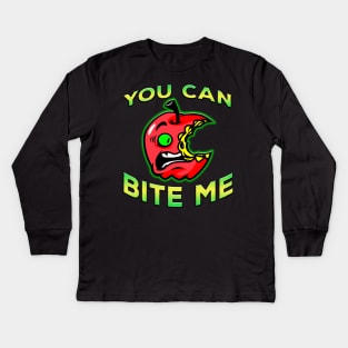 You Can Bite Me Apple Lime Kids Long Sleeve T-Shirt